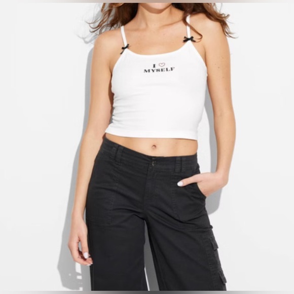 wild fable Tops - “I Love Myself” Graphic Crop Top – Cute Self-Love